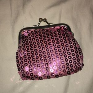 Pink sparkly wallet